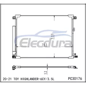884A00E010 Toyota Highlander 2020-2022 A/C Condenser