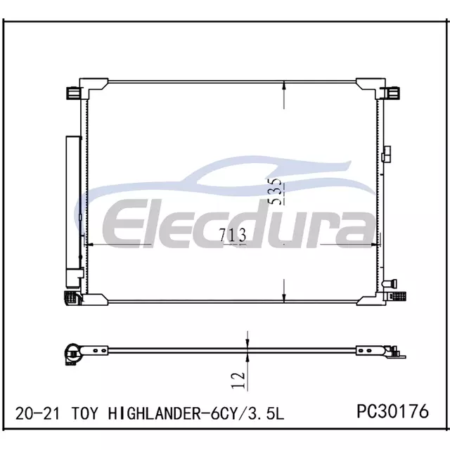 884A00E010 Toyota Highlander 2020-2022 A/C Condenser
