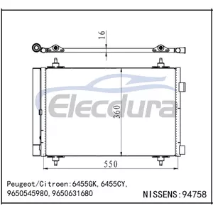 6455GK Peugeot 307 2003-2009 A/C Condenser