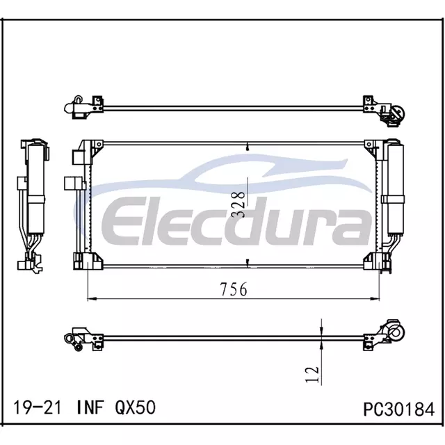921005NA0A Infiniti QX50 2019-2021 Alıcı/Kurutuculu Klima Kondansat&ouml;r&uuml;