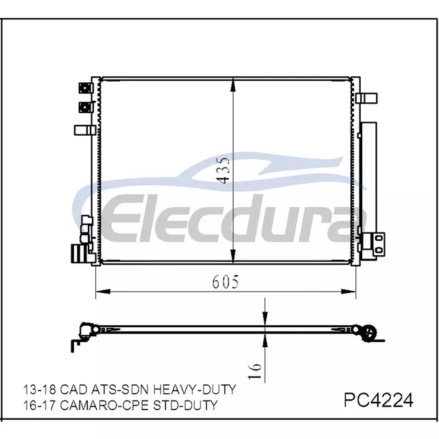 22966151 Cadillac ATS 2013-2019 A/C kondensator