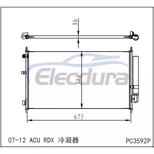 80110STKA01 Honda Acu Rdx 2007-2012 A/C kondenz&aacute;tor