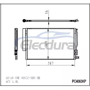 95286873 Chevrolet Sonic 2012-2019 1.8L A/C Condenser Assembly