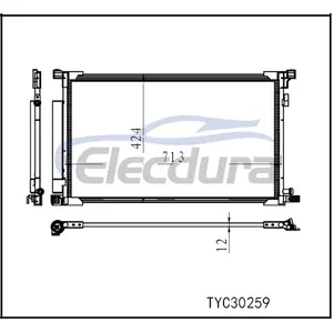 884A0-0R040 Toyota Crown 2023+ A/C Condenser Assembly