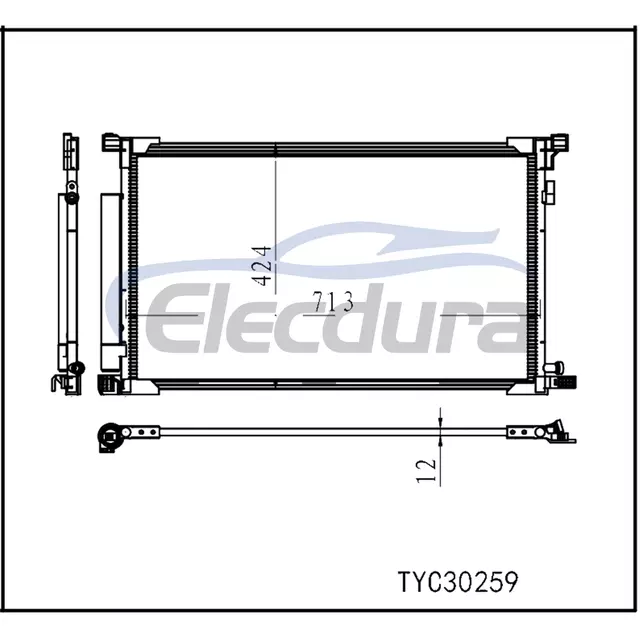884A0-0R040 Toyota Crown 2023+ A/C Condenser Assembly