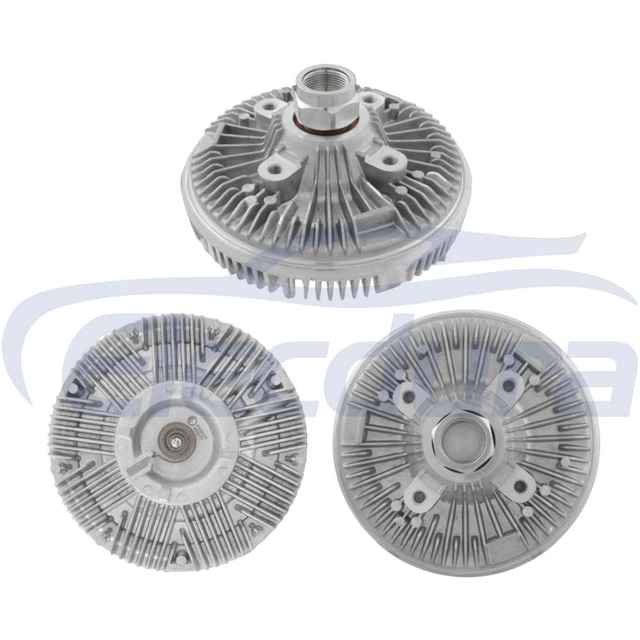 Bulk shipment of 5L55-8A616-AB fan clutch for Ford distributors with reinforced vertical export packaging.