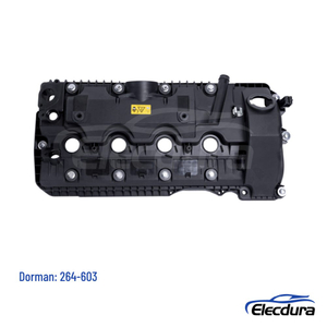 aftermarket valve cover replacement referenced to Dorman 264-603 and BMW OE 11127563474 fits BMW 745i 745Li 750i 650i 550i X5 models