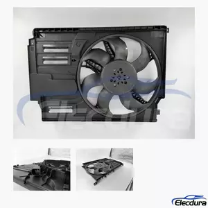 17427646410 BMW Radiator Cooling Fan with Housing aftermarket wholesale replacement