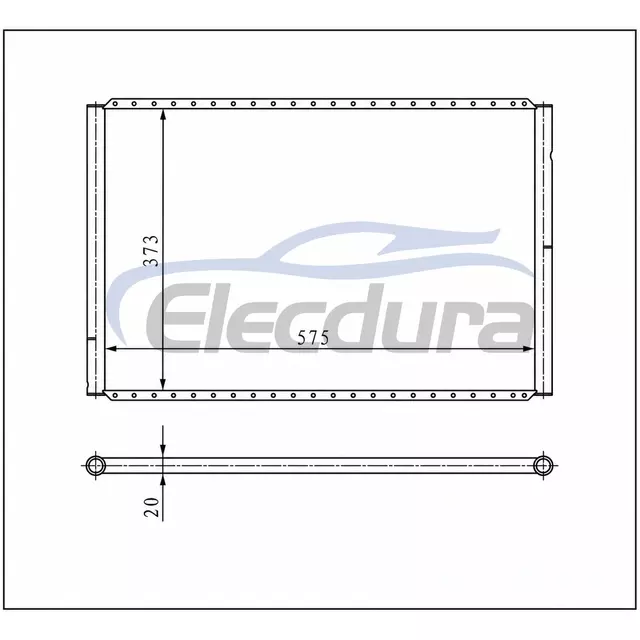 Universal A/C Condenser 575 &times; 373 &times; 20 mm