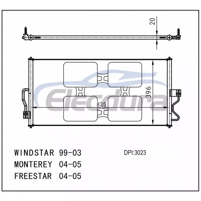 XF2HAF Ford Windstar 1999-2003 A/C Condenser
