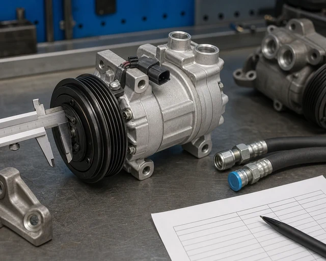 A/C compressor pulley and hose fitting inspection for Australian 4x4 applications