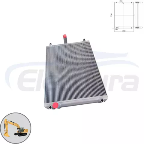 Caterpillar 330GC hydraulic oil cooler 521-5202 core view for wholesale suppliers and bulk order distributors.