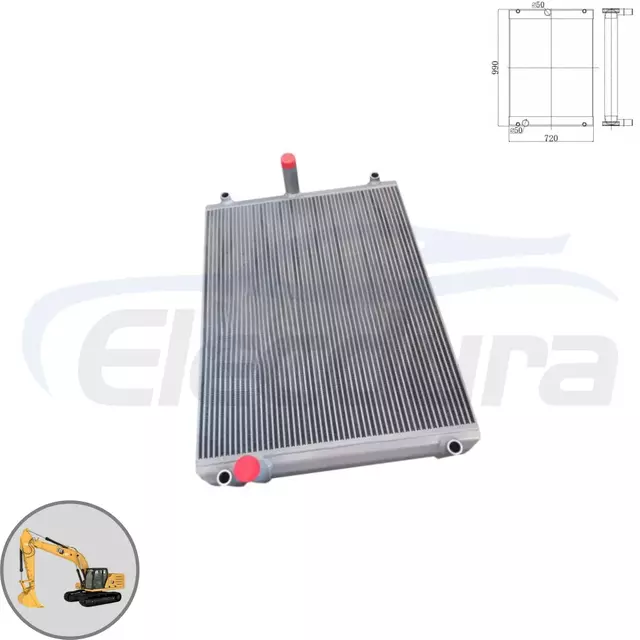 Caterpillar 330GC hydraulic oil cooler 521-5202 core view for wholesale suppliers and bulk order distributors.
