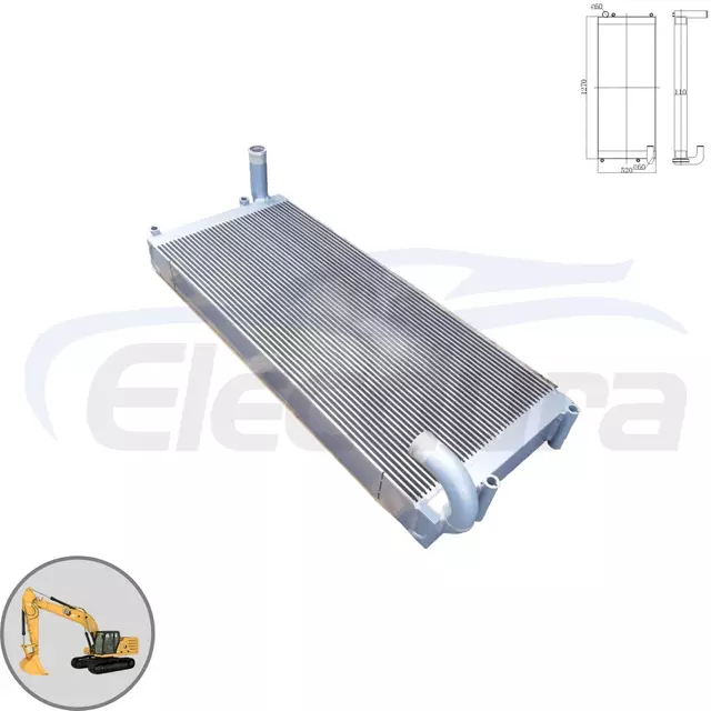 Caterpillar E336GC hydraulic oil cooler 475-6623 core view for wholesale suppliers and bulk order distributors.