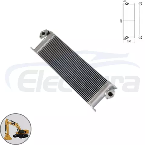 Caterpillar 311D 312D hydraulic oil cooler 281-3626 core view for wholesale suppliers and bulk order distributors.