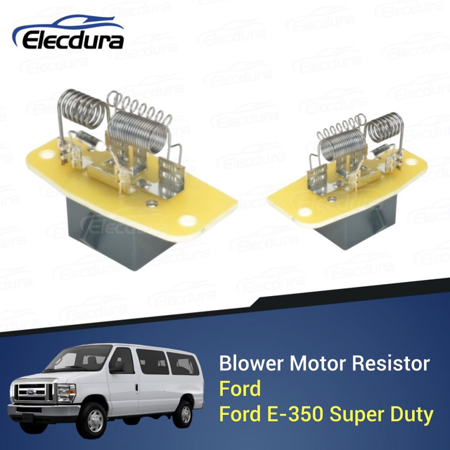 IATF 16949 certified BR223 blower motor resistor for Ford E-350 Super Duty with reinforced high conductivity terminals.