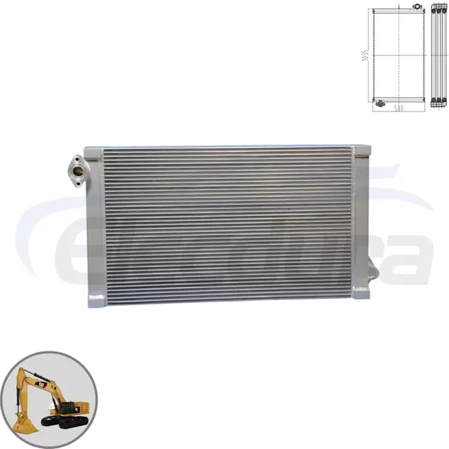 Caterpillar E329D hydraulic oil cooler 245-9208 core view for wholesale suppliers and bulk order distributors.