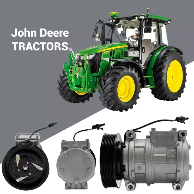AH169875 John Deere A/C compressor aftermarket replacement for wholesale equipment parts supply