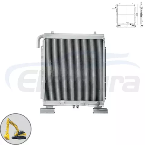 Hydraulic Oil Cooler 20Y-03-21821 717x933mm High Foot wholesale supplier for Komatsu PC200-6 PC220-6 bulk order aftermarket replacement