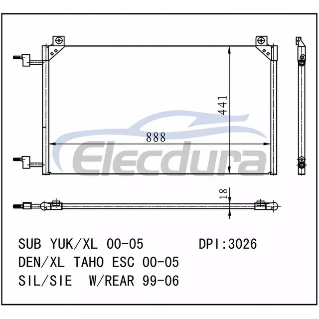 25967386 Chevrolet Yuk 2000-2005 A/C Condenser