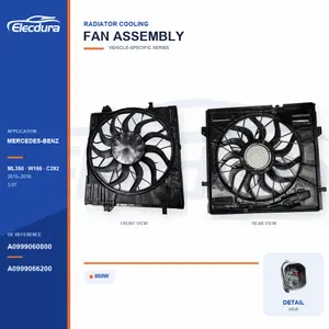 Radiator Cooling Fan Assembly for Mercedes-Benz W166 / C292 850W A0999060800 Bulk Supply