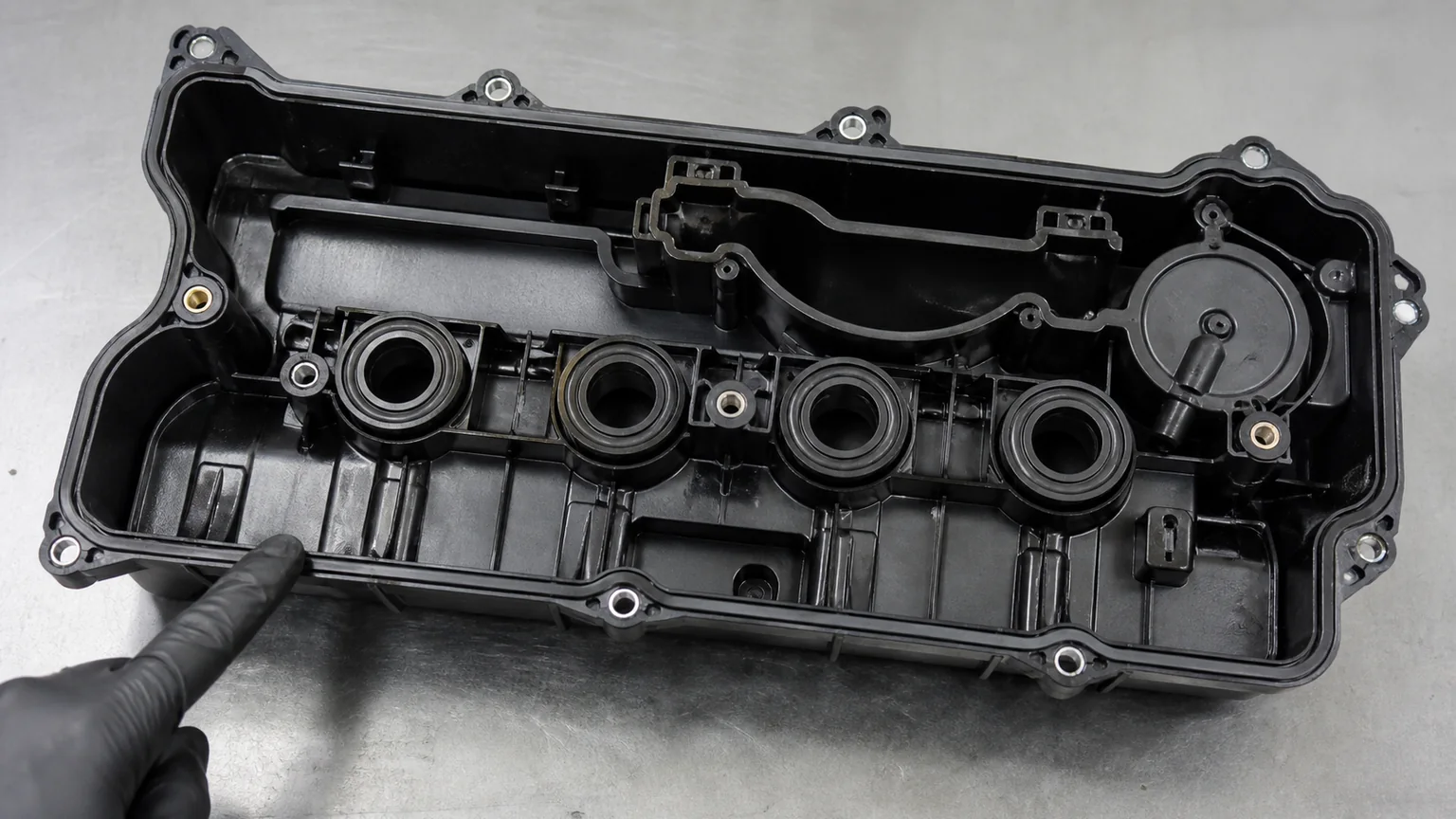 Valve cover gasket PCV and bolt grommet inspection points