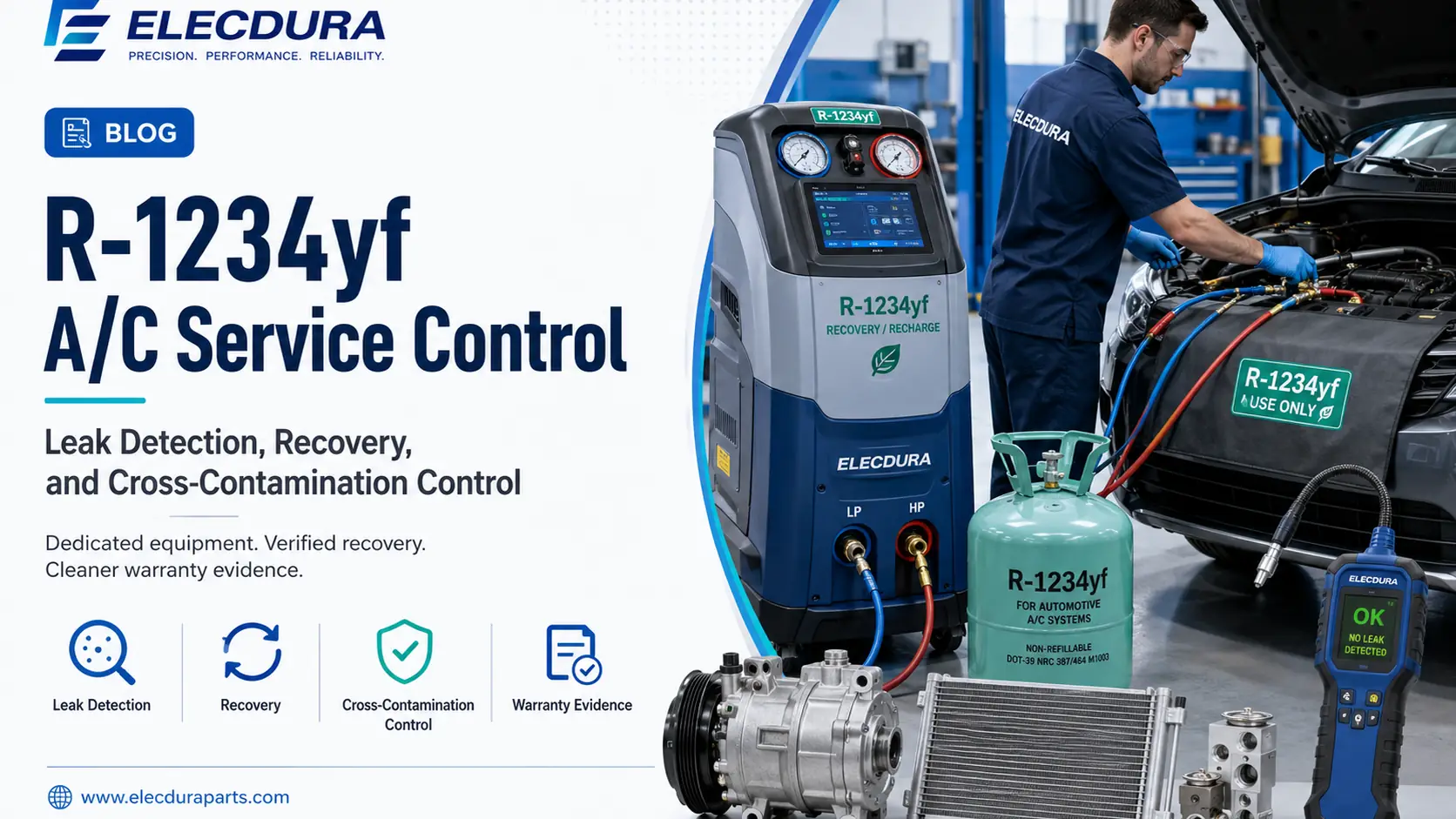 R-1234yf AC Service: Leak Detection, Recovery, and Cross-Contamination Control