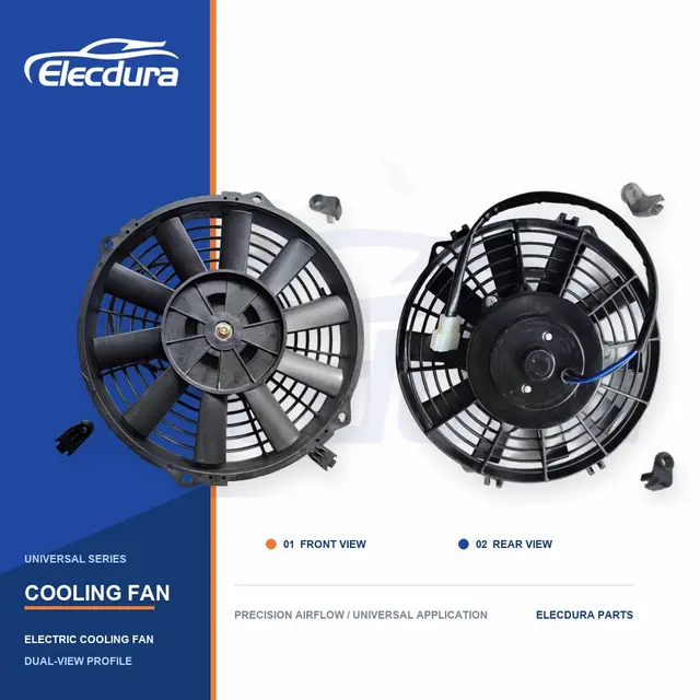 Kipas Pendingin Radiator Universal 9 Inci Pisau Lurus 220W Grosir