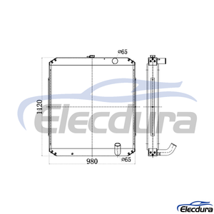 11N9-43540 Hyundai R320-7 R360-7 Water Tank Radiator