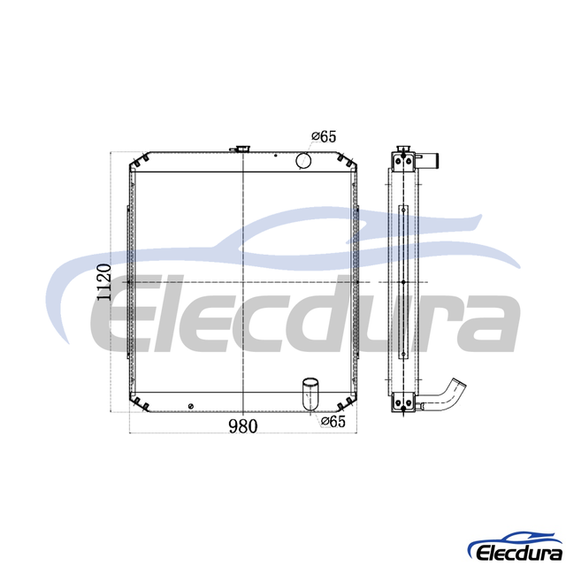 11N9-43540 Hyundai R320-7 R360-7 Watertank Radiateur