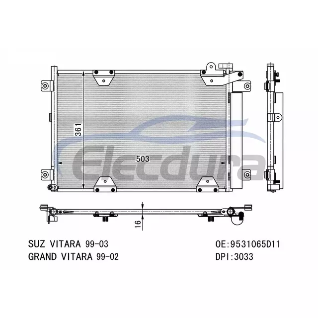 9531065D11 Suzuki Vitara 1999-2003 A/C kondensator