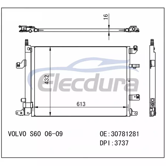 30781281 Volvo S60 2006-2009 A/C Condenser