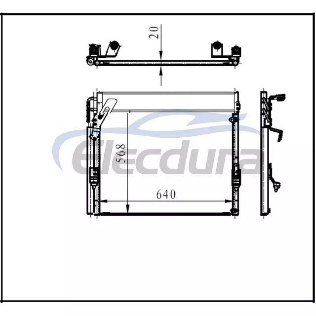 884600C100 Toyota Tundra _2019 Sequoia 2007-2018 A/C Condenser 20mm Core