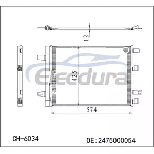 2475000054 Mercedes-Benz Gla Class 2020-2024 A/C Condenser