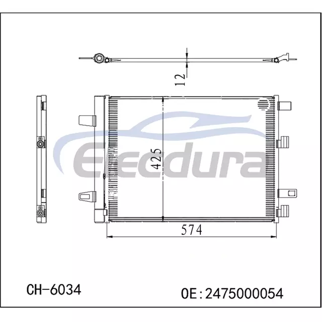 2475000054 Mercedes-Benz Gla Class 2020-2024 A/C Condenser