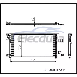 4KD816411 ออดี้ A6 (C8) 2019+ คอนเดนเซอร์ปรับอากาศ