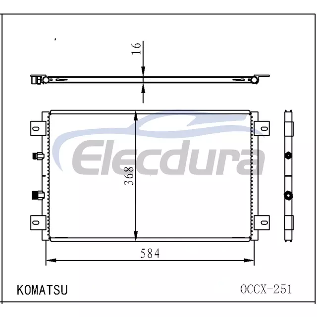 164-0588 Caterpillar 312C A/C Condenser