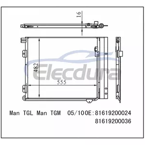 81619200024 MAN TGL 2005-present A/C Condenser