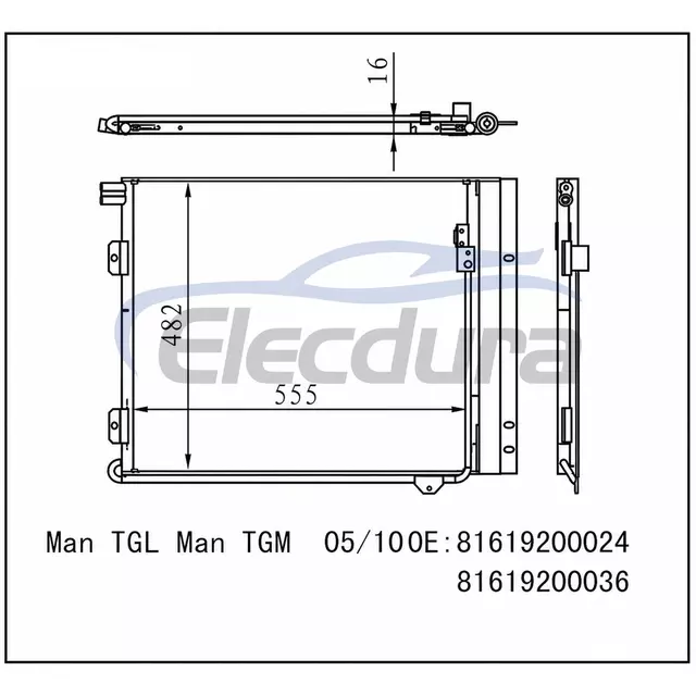 81619200024 MAN TGL 2005-present A/C Condenser