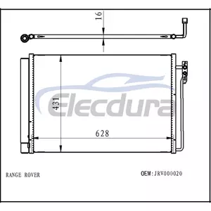 JRW000020 Land Rover Range Rover III 2002-2012 A/C Condenser Assembly