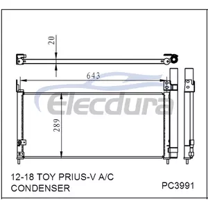 88460-47170 Toyota Toy Prius-V 2012-2018 A/C Condenser Assembly