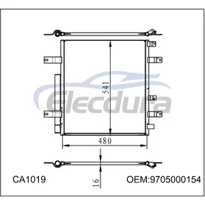 9705000154 Mercedes-Benz Atego 2005+ A/C Condenser