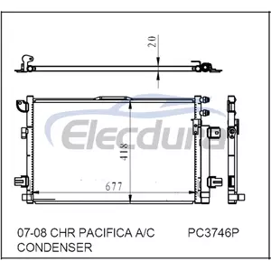 68002779AA Chevrolet Chr Pacifica 2007-2008 A/C Condenser