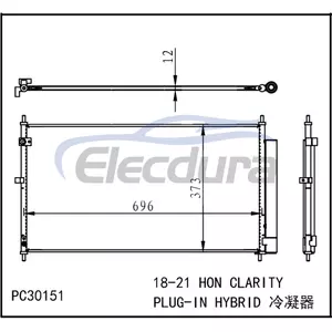 80110TRWA01 Honda Clarity Plug-In Hybrid 2018-2021 HYBRID A/C Condenser