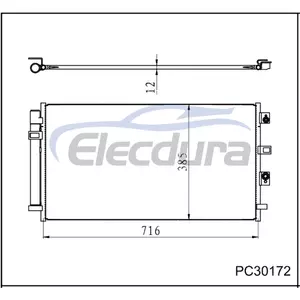 LX6Z19712B Ford Escape 2020-2022 Hybrid A/C Condenser