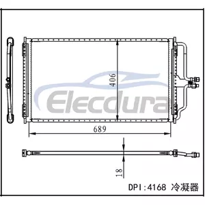 3059855 Chevrolet C1500 1988-1990 A/C Condenser Assembly 18mm Core