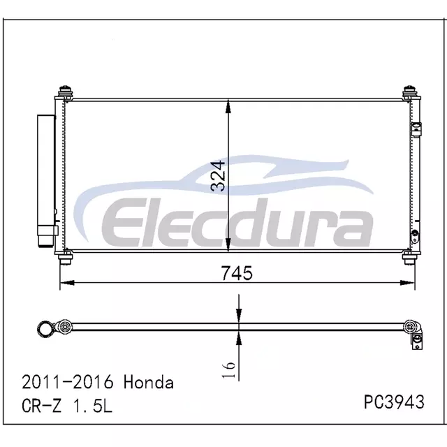 80110TM8A01 Honda Da Insight 2010-2013 1.3L A/C Condenser