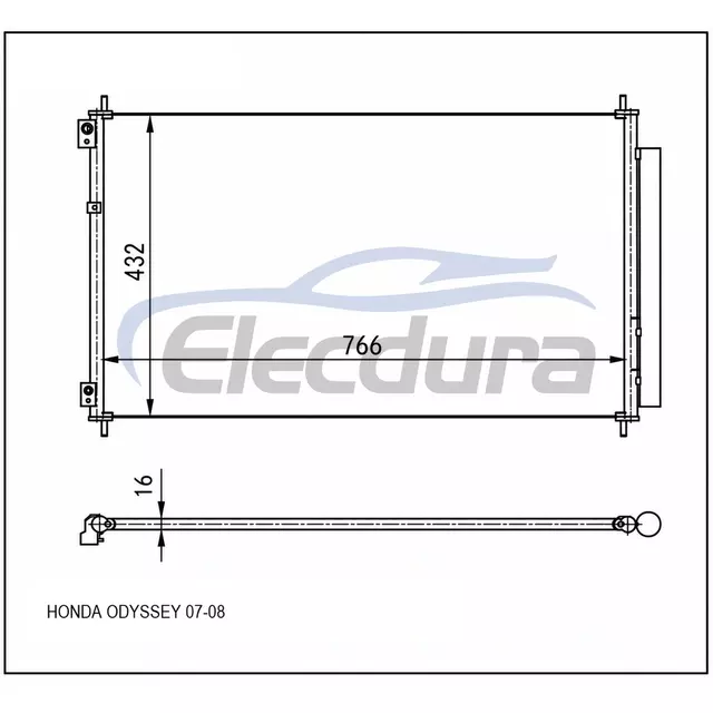 80110SHJA01 Honda Odyssey 2007-2008 A/C-Kondensator