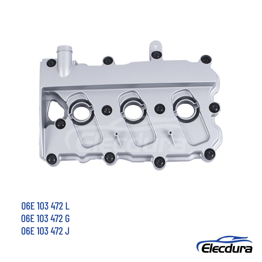 Aluminum engine valve cover example with OE cross references for OE-equivalent wholesale programs