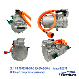 1063369-00-D electric AC compressor 350V HES33 for Tesla Model S Model X 2016-2020, Elecdura Wholesale Supply.